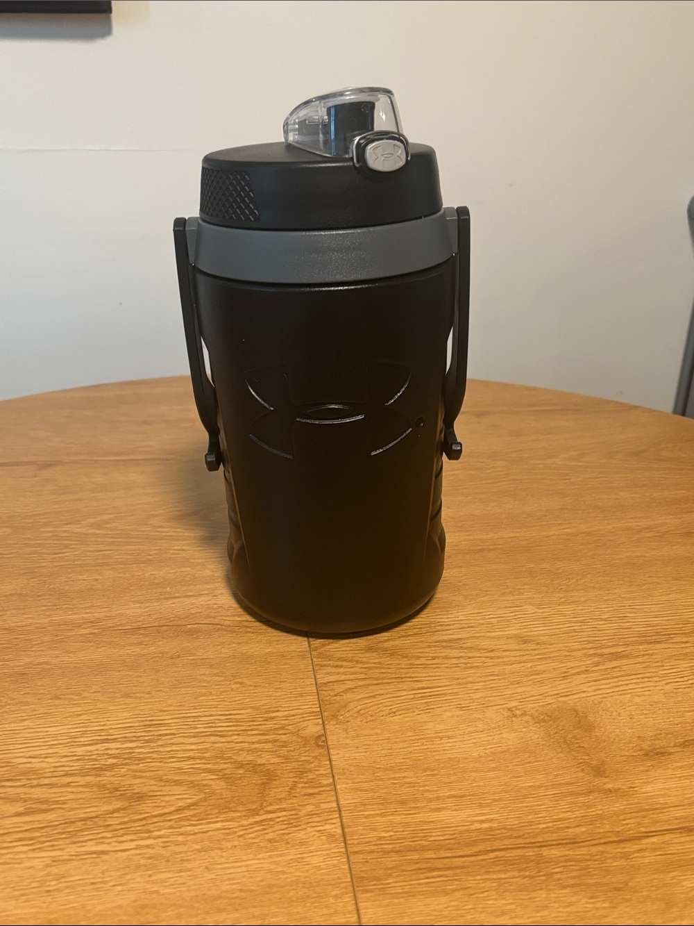 64oz Under Armour Black Insulated Water Jug with Gray Accent